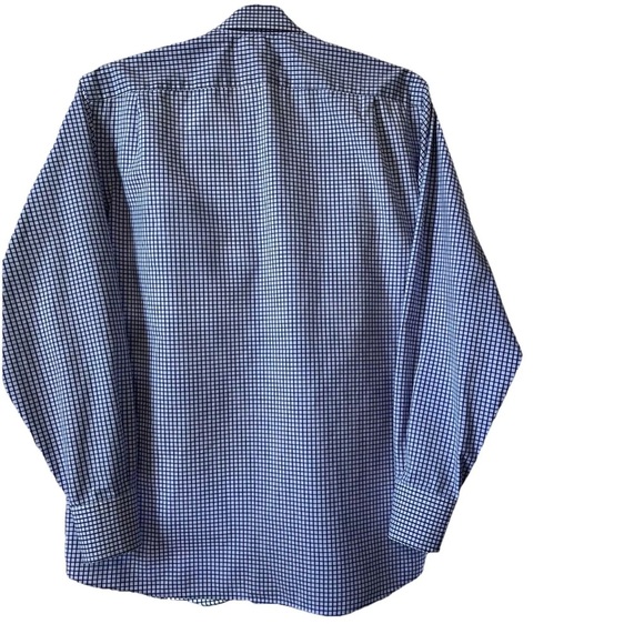 Cremieux 38 Classic Button Shirt Men's Blue White Plaid Long Sleeve Size M - Picture 4 of 9